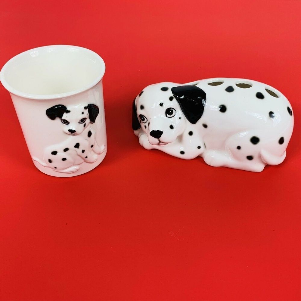 Otagiri Dalmatian Bathroom Toothbrush Holder Cup